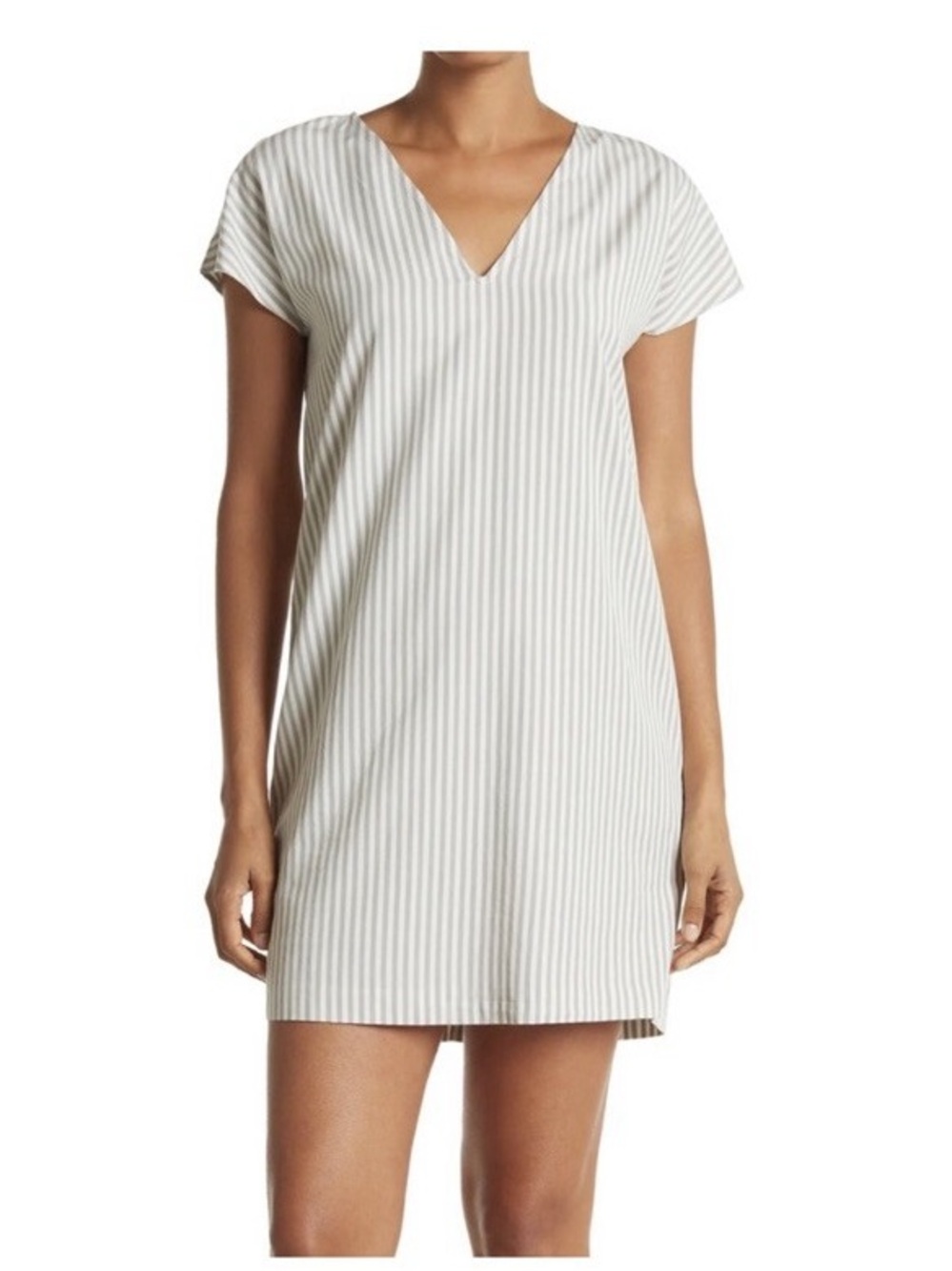 Madewell Striped Button Back Dress
